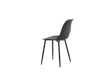Polar Spisebordsstol i Plastik med Metalfinish - Sort - Møbler - Stole & lænestole - Spisebordsstole & køkkenstole