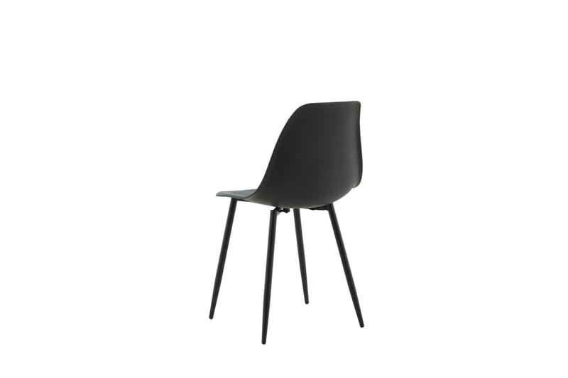 Polar Spisebordsstol i Plastik med Metalfinish - Sort - Møbler - Stole & lænestole - Spisebordsstole & køkkenstole