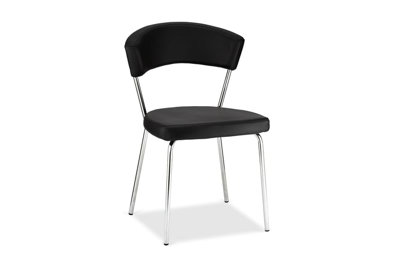 Preben Spisebordsstol Kunstlæder - Sort - Spisebordsstole & køkkenstole