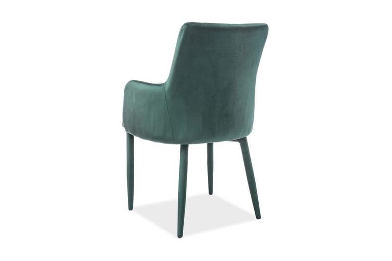 Ricando Armstol - Velour/Grøn - Spisebordsstole & køkkenstole - Armstole