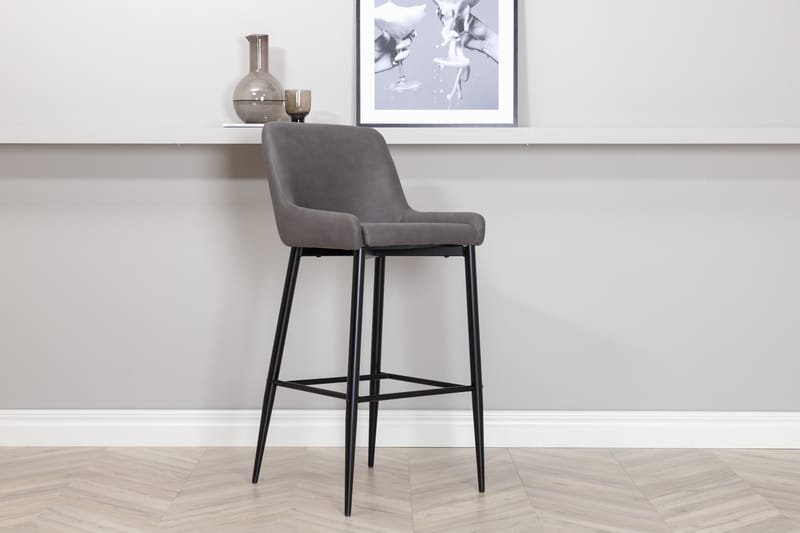 Ridones Barstol - Grå/Sort - Spisebordsstole & køkkenstole