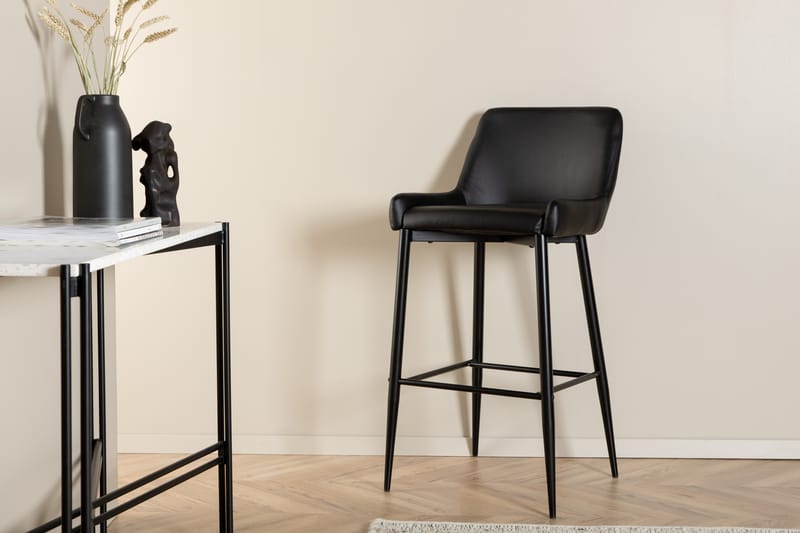 Ridones Barstol - Kunstlæder/Sort - Spisebordsstole & køkkenstole