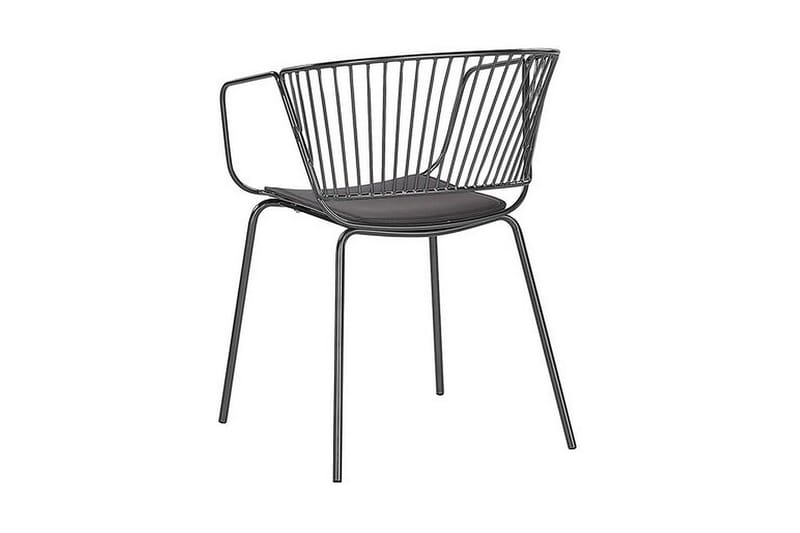 Rigby Stol 2 stk - Sort/Kunstlæder - Spisebordsstole & køkkenstole - Armstole