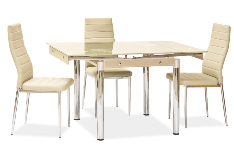 Rogna Spisebordsstol 4 stk - Kunstlæder/Cremehvid - Spisebordsstole & køkkenstole