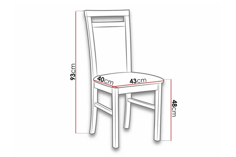 Roma Matstol Black and white - Møbler - Stole & lænestole - Spisebordsstole & køkkenstole
