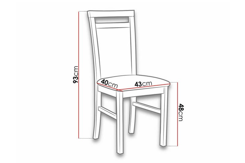 Roma Matstol Black and white - Møbler - Stole & lænestole - Spisebordsstole & køkkenstole