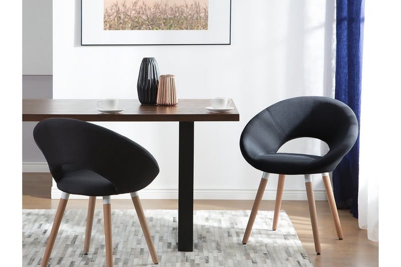 Roslyn stolsæt til 2 stk - Sort - Møbler - Stole & lænestole - Spisebordsstole & køkkenstole