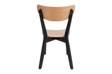 Roxby Spisebordsstol i Træ med Metalben - Sort|Beige - Møbler - Stole & lænestole - Spisebordsstole & køkkenstole