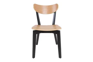 Roxby Spisebordsstol i Træ med Metalben - Sort|Beige - Møbler - Stole & lænestole - Spisebordsstole & køkkenstole