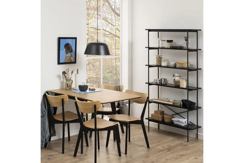 Roxby Stol Ek/Svart NO_BRAND Natur||Black - Møbler - Stole & lænestole - Spisebordsstole & køkkenstole