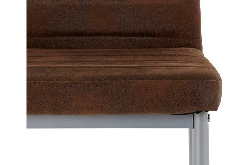 Sabie spisebordsstol Microfiber 2 stk. - Brun - Spisebordsstole & køkkenstole