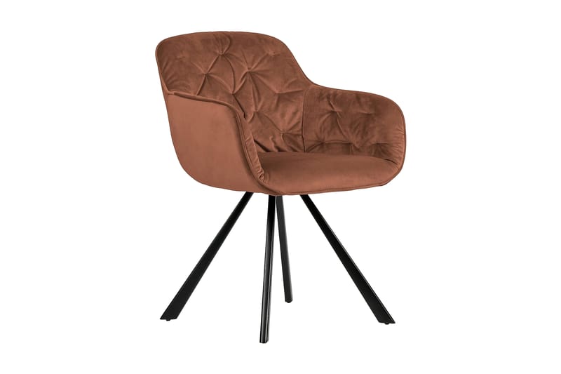 Sadia Spisebordsstol - velour / Mørk lyserød - Spisebordsstole & køkkenstole - Armstole