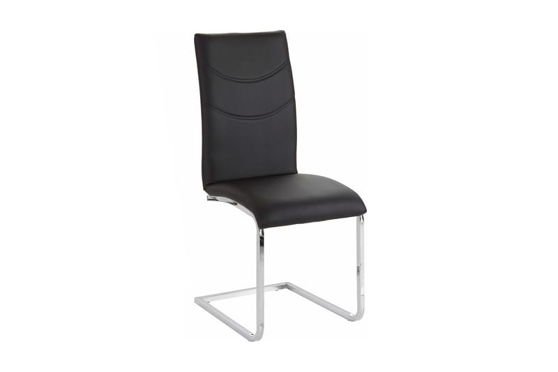 Sakri spisebordsstol kunstlæder 2 stk. - sort - Spisebordsstole & køkkenstole