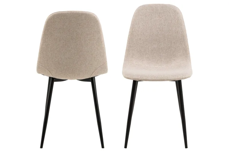 Salaman Spisebordsstol i Stof med Metalben - Beige - Møbler - Stole & lænestole - Spisebordsstole & køkkenstole