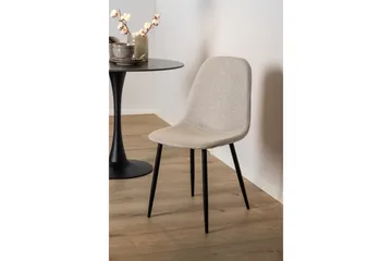 Salaman Spisebordsstol i Stof med Metalben - Beige - Møbler - Stole & lænestole - Spisebordsstole & køkkenstole