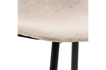 Salaman Spisebordsstol i Stof med Metalben - Beige - Møbler - Stole & lænestole - Spisebordsstole & køkkenstole