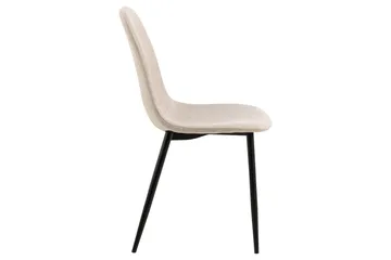 Salaman Spisebordsstol i Stof med Metalben - Beige - Møbler - Stole & lænestole - Spisebordsstole & køkkenstole