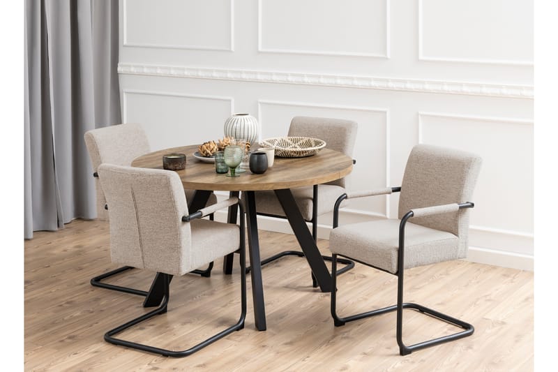 Salini Armlænsstol - Beige - Spisebordsstole & køkkenstole - Armstole