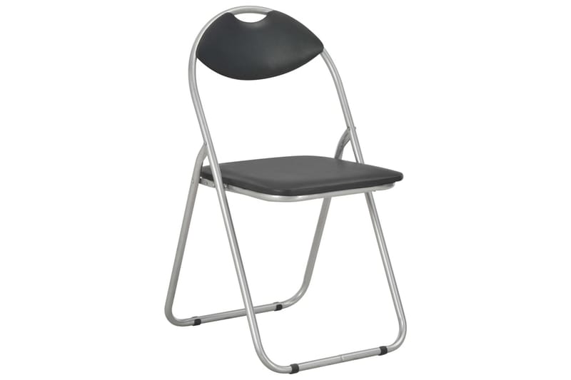 sammenklappelige spisebordsstole 2 stk. sort kunstlæder - Spisebordsstole & køkkenstole