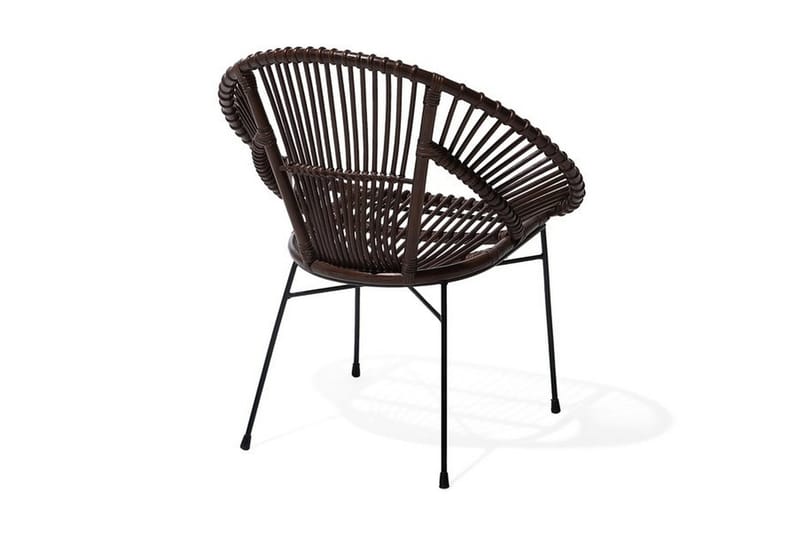 Sarita Spisebordsstol i Rattan med Metalben - Brun - Møbler - Stole & lænestole - Spisebordsstole & køkkenstole