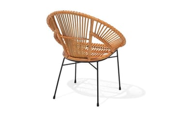 Sarita Spisebordsstol i Rattan med Metalben - Lysebrun - Møbler - Stole & lænestole - Spisebordsstole & køkkenstole