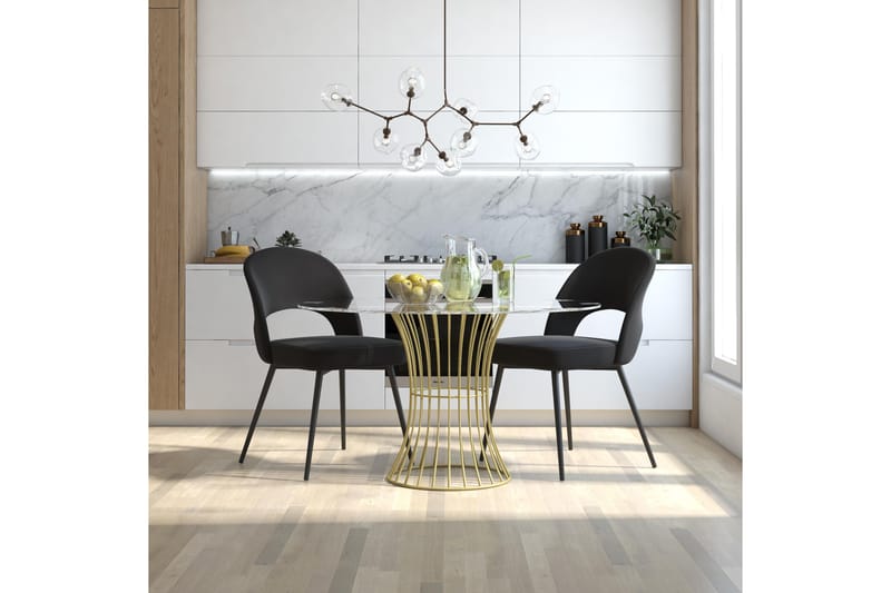 Sesto Spisebordsstol - Sort/Lyserød - Spisebordsstole & køkkenstole