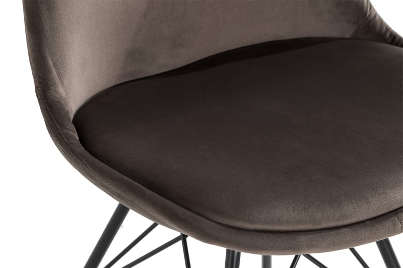Shell Spisebordsstol Velour - Grå - Spisebordsstole & køkkenstole