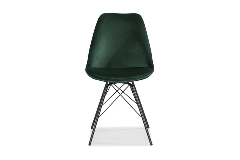 Shell Spisebordsstol Velour - Grøn - Spisebordsstole & køkkenstole