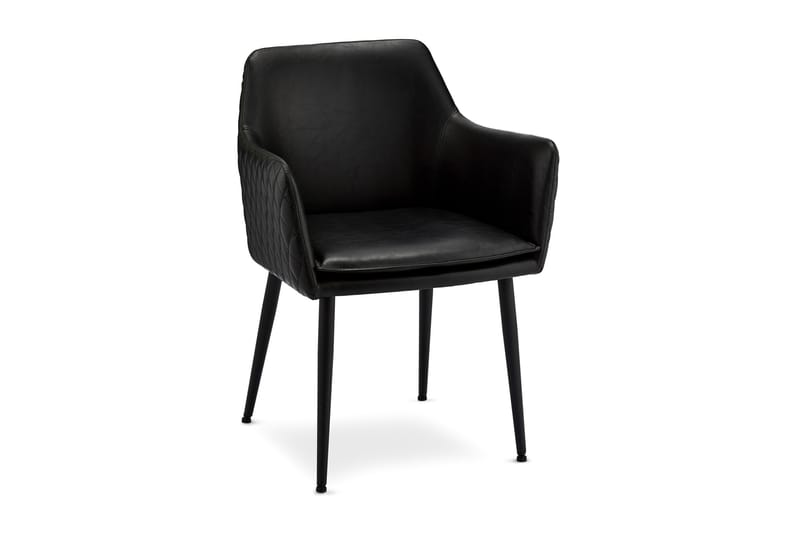 Shiva Køkkenstol Kunstlæder - Sort - Spisebordsstole & køkkenstole - Armstole