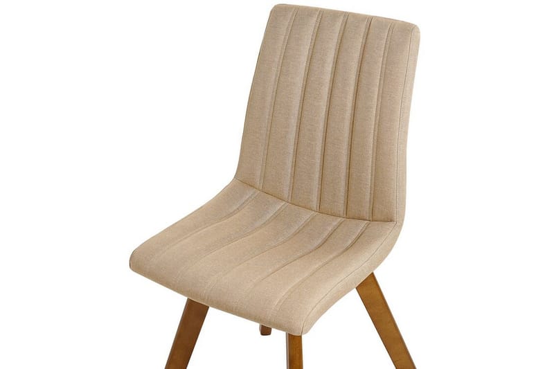 Spisebordsstol 2 st beige CALGARY - Beige - Møbler - Stole & lænestole - Spisebordsstole & køkkenstole