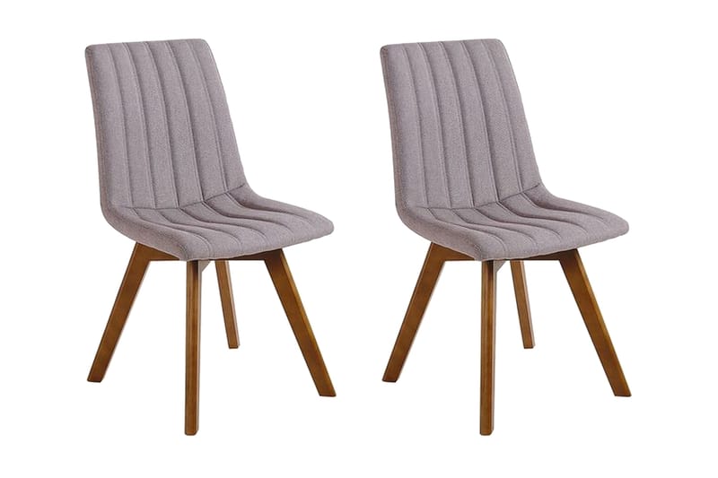 Spisebordsstol 2 st brungrå CALGARY - Grå - Møbler - Stole & lænestole - Spisebordsstole & køkkenstole