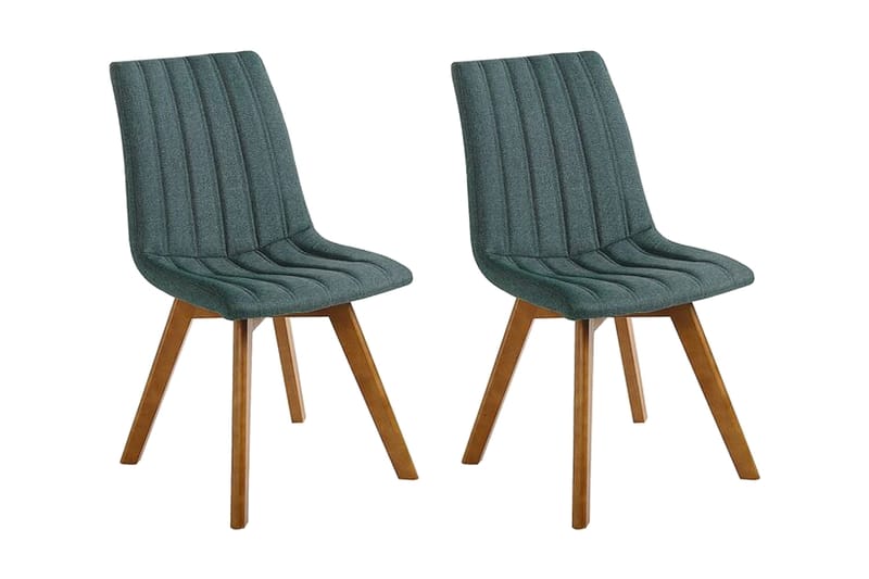 Spisebordsstol 2 st mørkegrøn CALGARY - Grøn - Møbler - Stole & lænestole - Spisebordsstole & køkkenstole