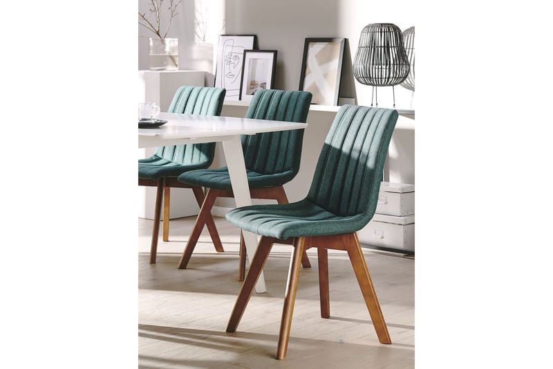 Spisebordsstol 2 st mørkegrøn CALGARY - Grøn - Møbler - Stole & lænestole - Spisebordsstole & køkkenstole