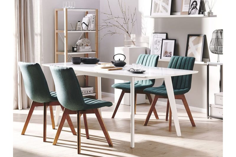 Spisebordsstol 2 st mørkegrøn CALGARY - Grøn - Møbler - Stole & lænestole - Spisebordsstole & køkkenstole