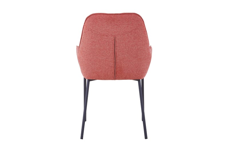 Spisebordsstol 2stk tekstureret stof, groft - Lyserød | Sort - Spisebordsstole & køkkenstole - Armstole