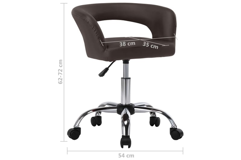 spisebordsstole 2 stk. kunstlæder brun - Brun - Spisebordsstole & køkkenstole - Armstole