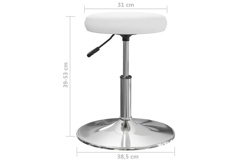 spisebordsstole 2 stk. kunstlæder hvid - Hvid - Spisebordsstole & køkkenstole - Armstole