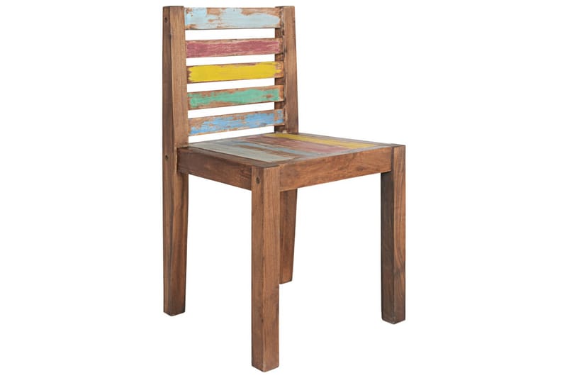 spisebordsstole 2 stk. massivt genbrugstræ - Flerfarvet - Spisebordsstole & køkkenstole - Armstole