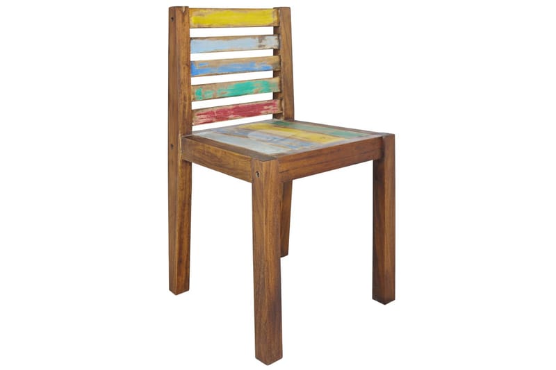 spisebordsstole 2 stk. massivt genbrugstræ - Flerfarvet - Spisebordsstole & køkkenstole - Armstole