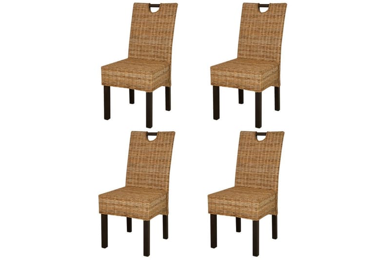 Spisebordsstole 4 Stk. Kubu-Rattan Mangotræ - Brun - Møbler - Stole & lænestole - Spisebordsstole & køkkenstole