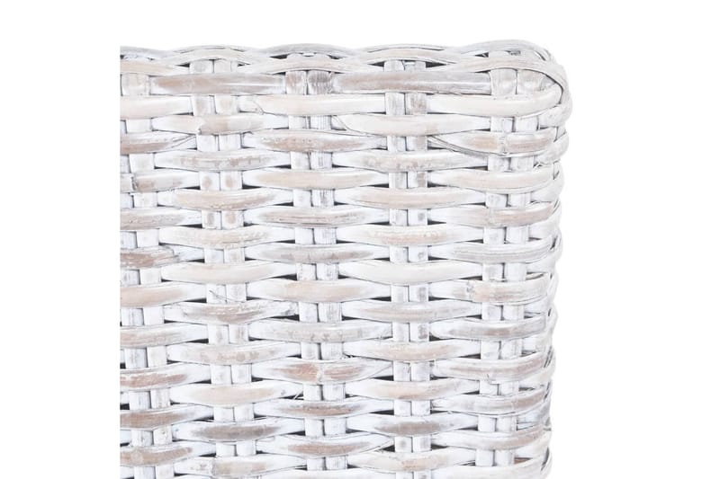 Spisebordsstole 4 Stk. Kubu-Rattan Og Mangotræ Grå - Grå - Møbler - Stole & lænestole - Spisebordsstole & køkkenstole