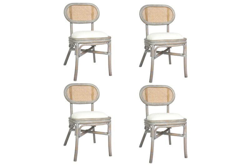 spisebordsstole 4 stk. linned grå - Grå - Møbler - Stole & lænestole - Spisebordsstole & køkkenstole