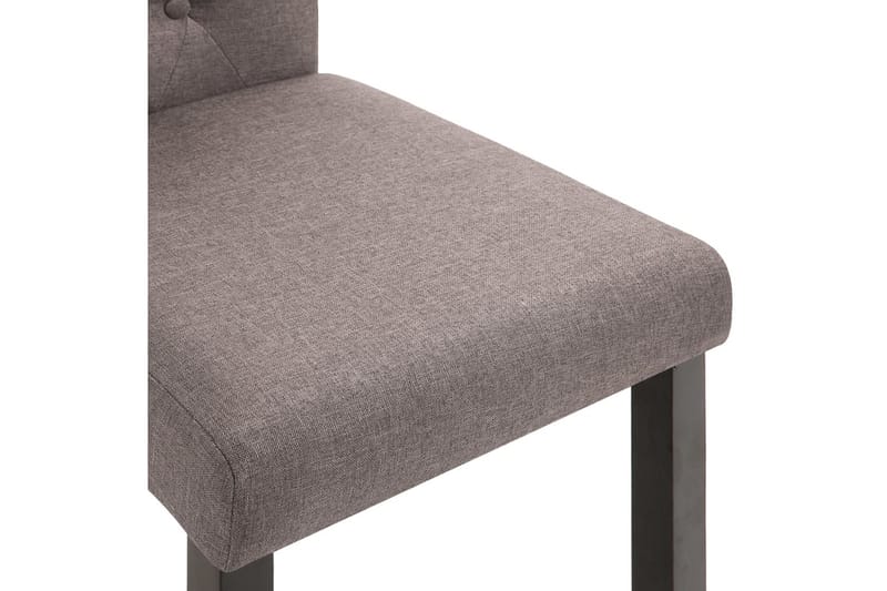 Spisebordsstole 6 Stk. Stof Gråbrun - Grå - Spisebordsstole & køkkenstole - Armstole