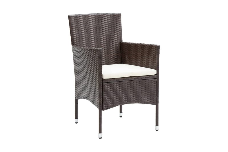 Spisebordsstole Til Haven 2 Stk. Polyrattan Brun - Brun - Møbler - Stole & lænestole - Spisebordsstole & køkkenstole