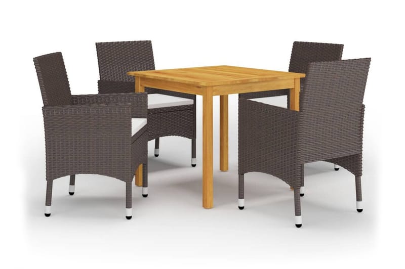 Spisebordsstole Til Haven 5 Dele Brun - Brun - Spisebordsstole & køkkenstole - Armstole