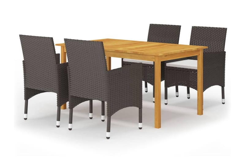 Spisebordsstole Til Haven 5 Dele Brun - Brun - Spisebordsstole & køkkenstole - Armstole