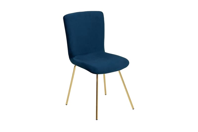Stående stol 2-stk velour - Blå - Spisebordsstole & køkkenstole