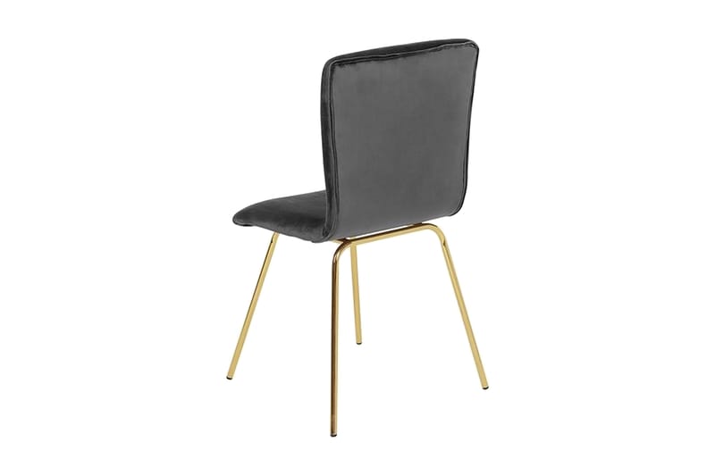 Stående stol 2-stk velour - Grå - Møbler - Stole & lænestole - Spisebordsstole & køkkenstole