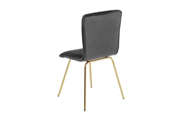 Stående stol 2-stk velour - Grå - Møbler - Stole & lænestole - Spisebordsstole & køkkenstole