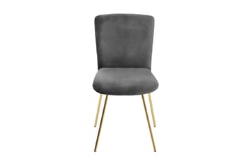 Stående stol 2-stk velour - Grå - Møbler - Stole & lænestole - Spisebordsstole & køkkenstole